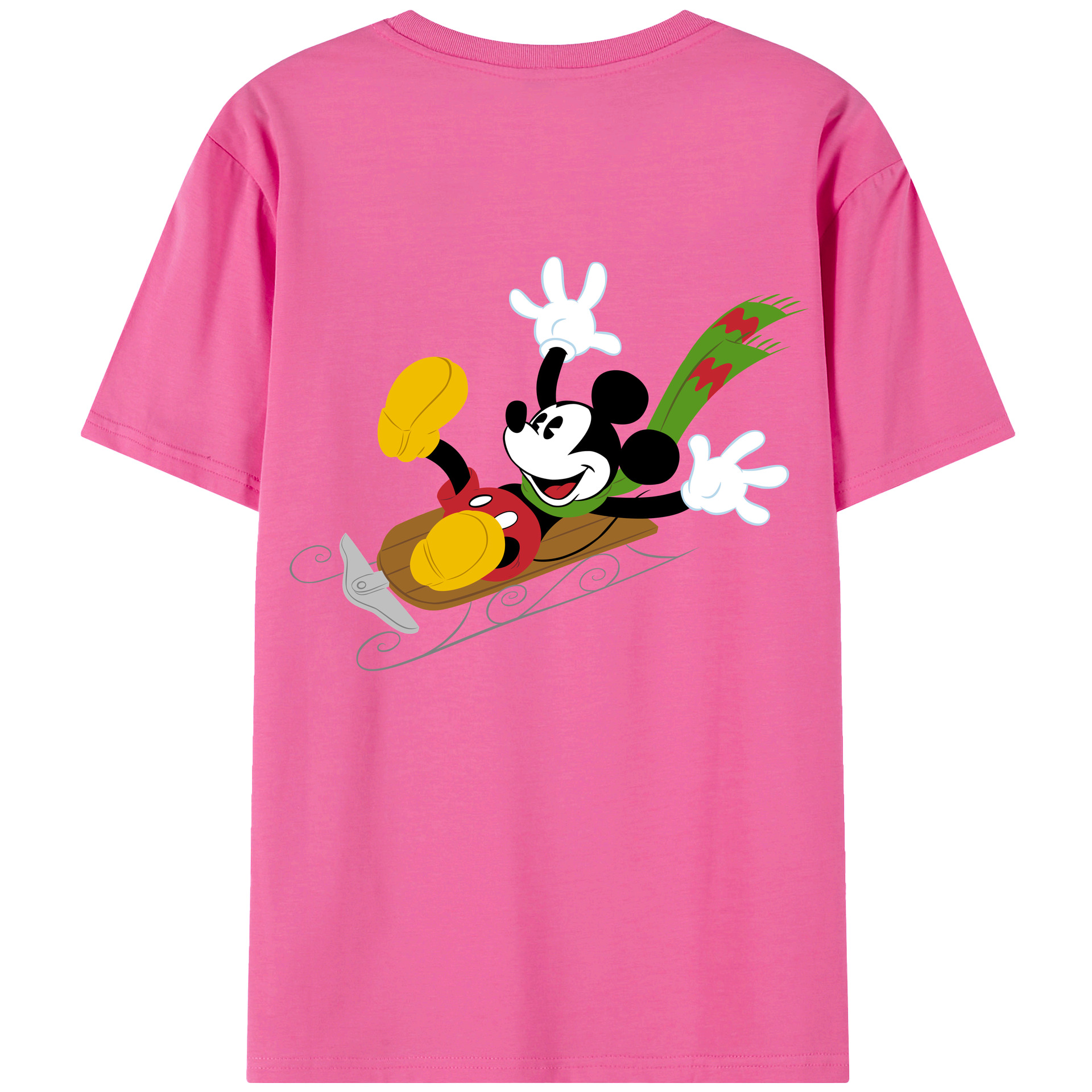 （画像用） ミッキーマウス Mickey Mouse レディース半袖Tシャツ(バックプリント)